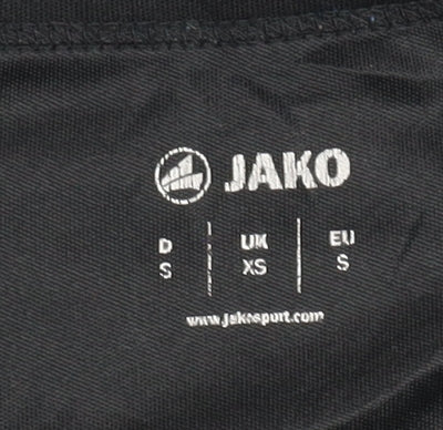 Close-up detail of Jako Men's Black XS Jersey T-Shirt for Running