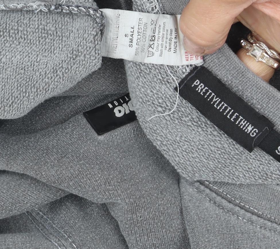 PrettyLittleThing Women’s Grey Knit Pullover Sweatshirt Size S