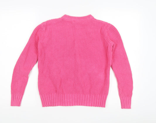 Womens UK Size XS Marks and Spencer Pink Pullover Jumper