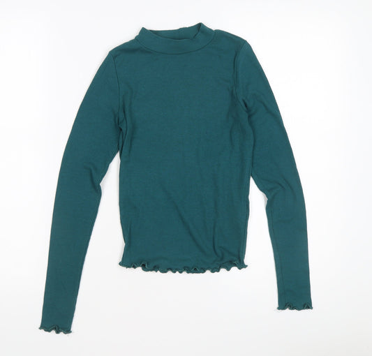 Womens UK Size 6 New Look Green Basic T-Shirt