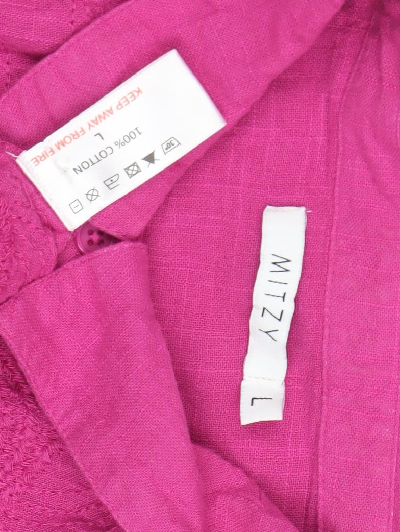 Womens UK Size L Mitzy Pink Button-Up