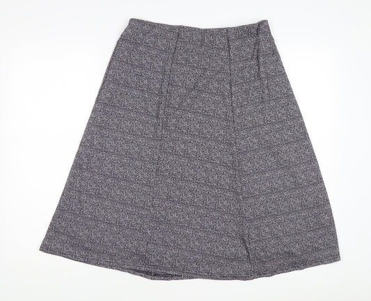 Additional front view of Honor Millburn Women's Grey A-Line Skirt, size 12