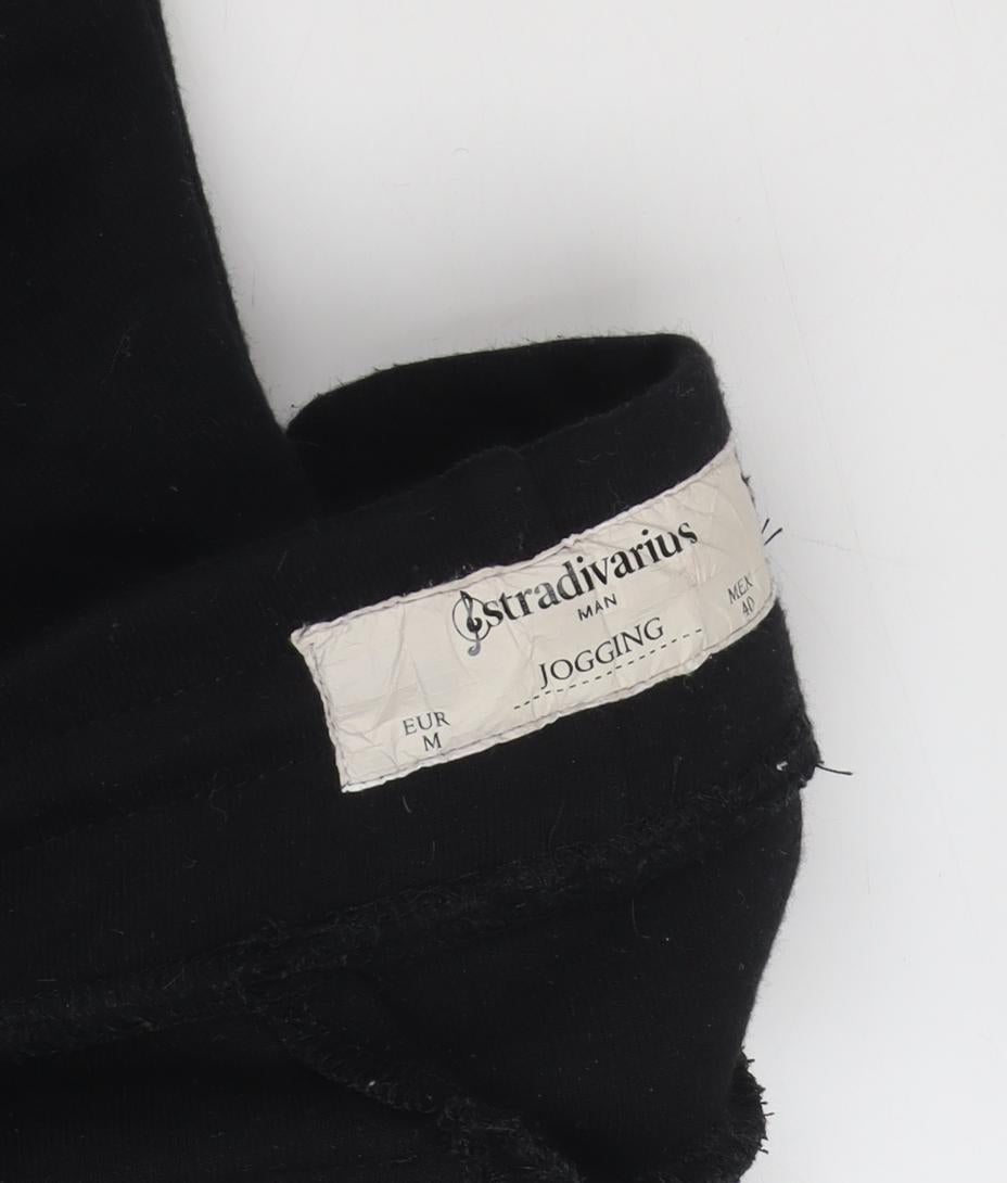 Stradivarius Men's Black Jogger Trousers M