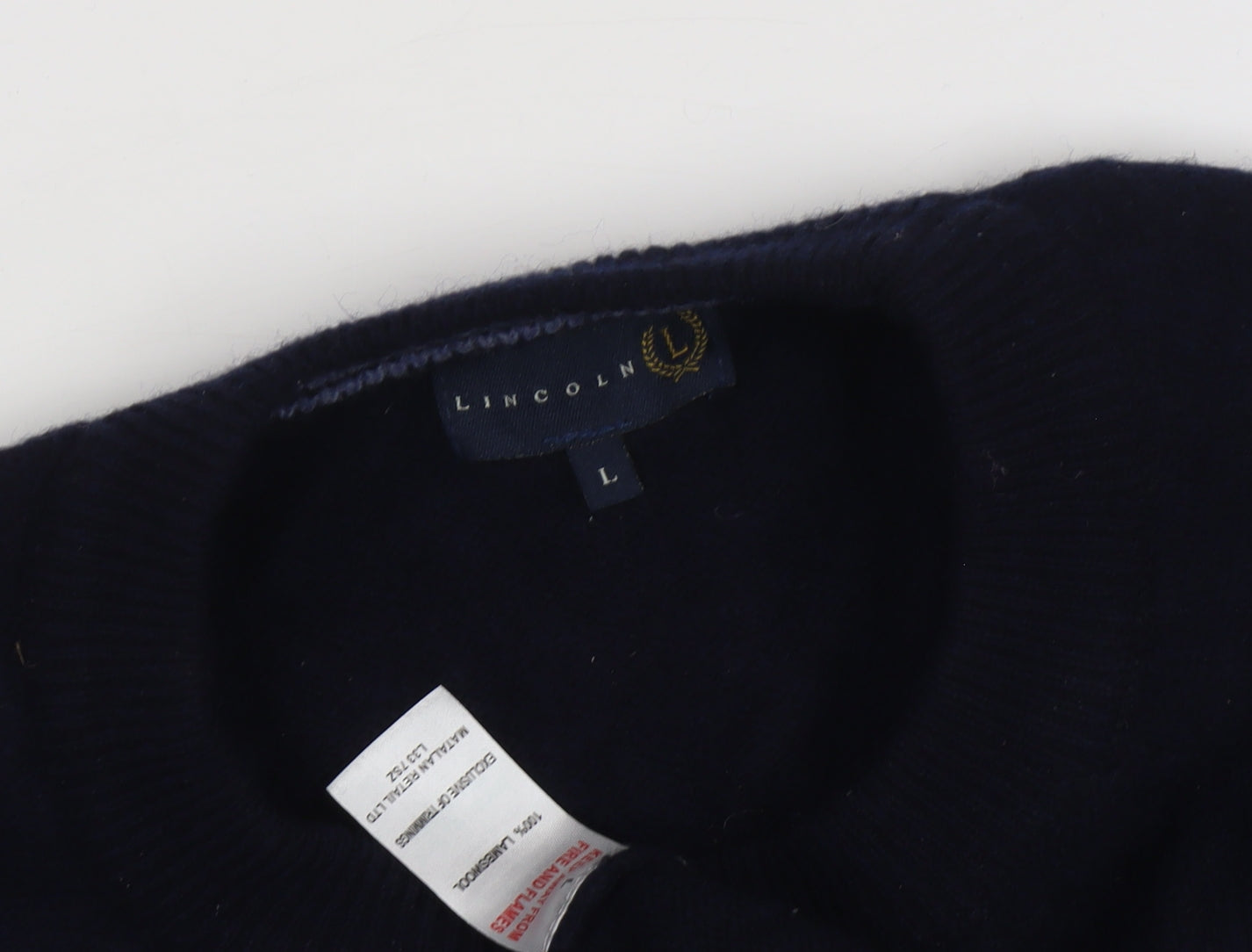 Lincoln Men's Black Pullover Jumper - Size L