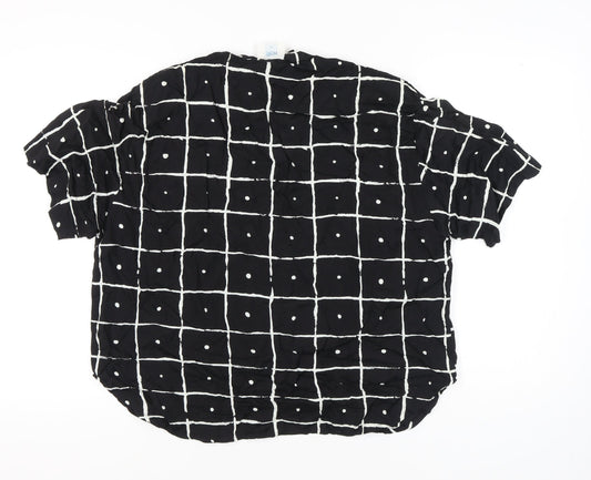 Wallis Women's Black Geometric Blouse Size 12