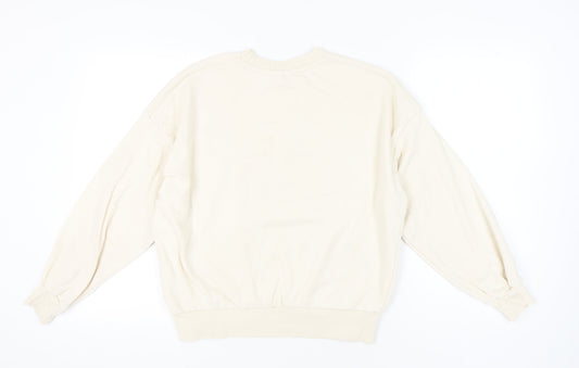 H&M Women's Beige NY Jets Pullover Sweatshirt Size 6