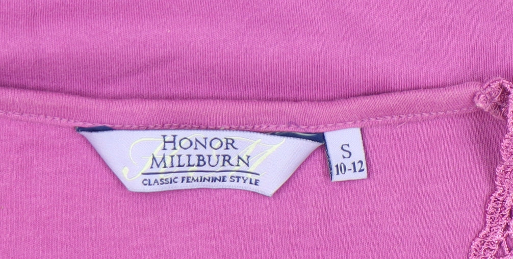 Womens UK Size S Honor Millburn Pink Basic T-Shirt