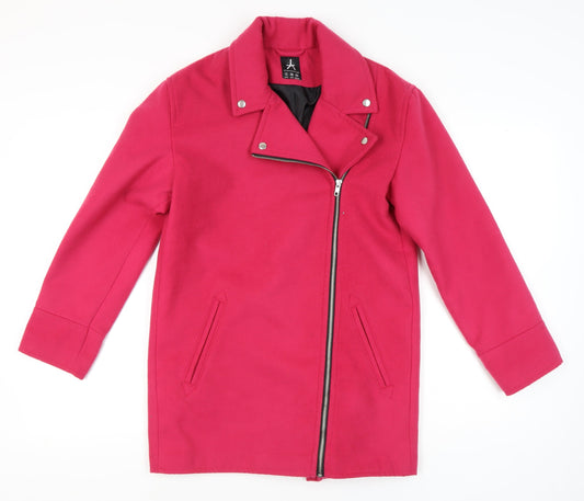 Additional front view of Atmosphere Women’s Pink Motorcycle Jacket, size UK 8