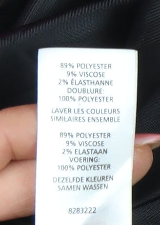 Brand and care label for Atmosphere Women’s Pink Motorcycle Jacket, size UK 8