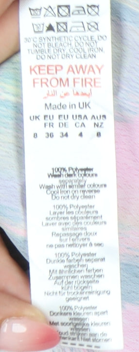 Dorothy Perkins Women's Multicoloured Floral Wrap Dress Size 8