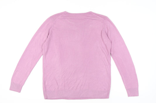 Womens UK Size L Marks and Spencer Purple Pullover Jumper
