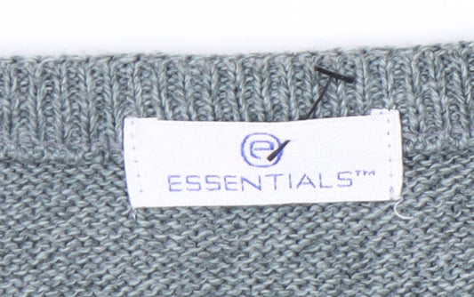 Essentials Men's Multicoloured V-Neck Pullover, Small