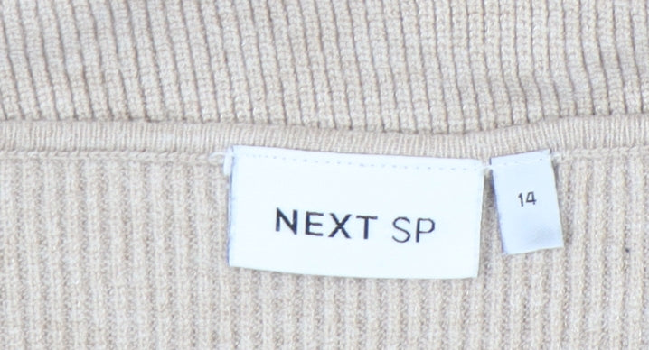 Womens UK Size 14 NEXT Beige Pullover Jumper