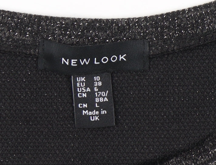 Womens UK Size 10 New Look Black Pullover Jumper