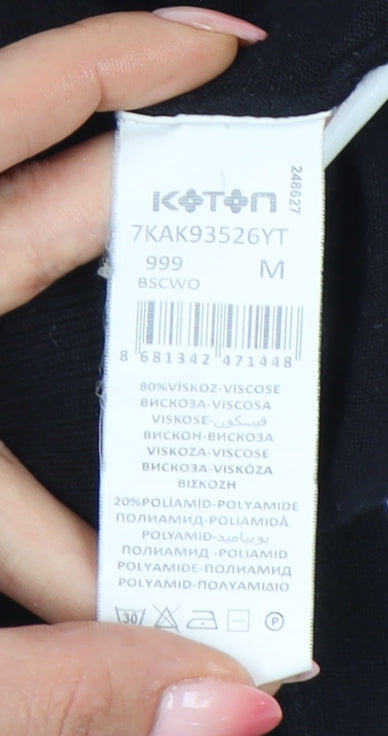 Womens UK Size M Koton Black Cardigan Jumper