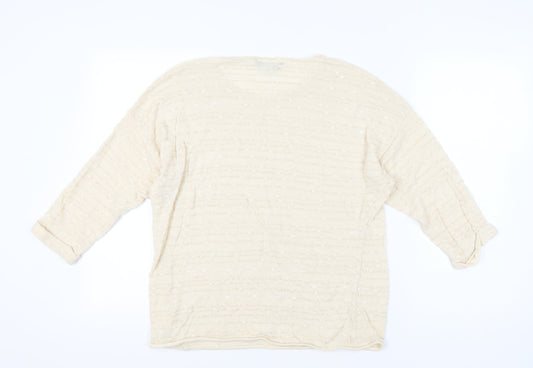 Womens UK Size 16 Dorothy Perkins Beige Pullover Jumper