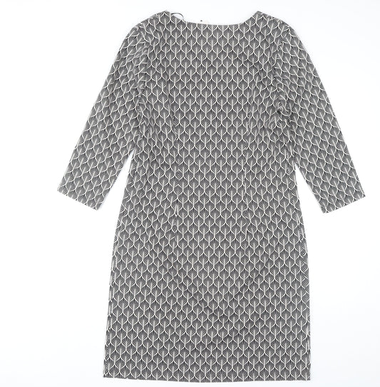 TU Women's Black 3/4 Sleeve Sheath Dress Size 14