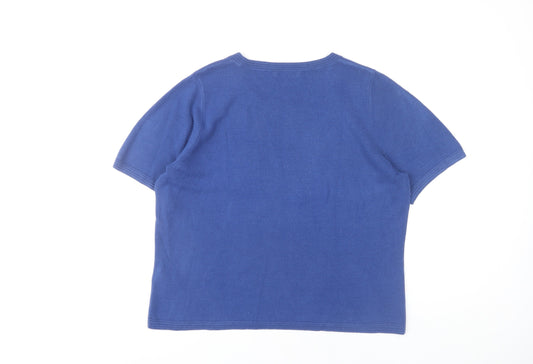 Womens UK Size 16 Marks and Spencer Blue Pullover Jumper