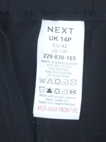 Next Women's Black Trousers Size 14 Plus Elastic Waist