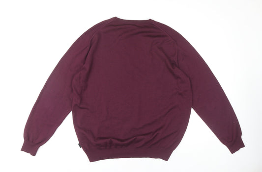 Hugo Boss Mens XL Purple Pullover Jumper