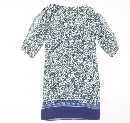 Marks and Spencer Women Multicoloured Paisley Dress, Size 8