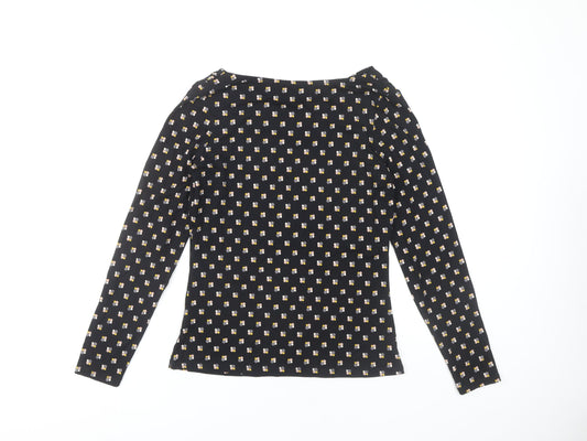 Boden Women’s Black Floral Cowl Neck Top UK 12
