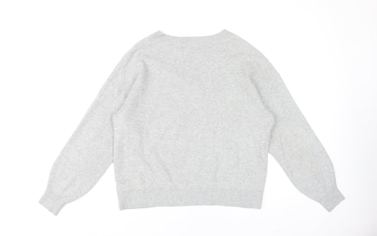 Womens UK Size L Marks and Spencer Grey Pullover Jumper