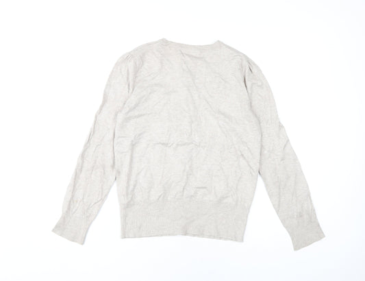 Womens UK Size 12 Marks and Spencer Beige Cardigan Jumper