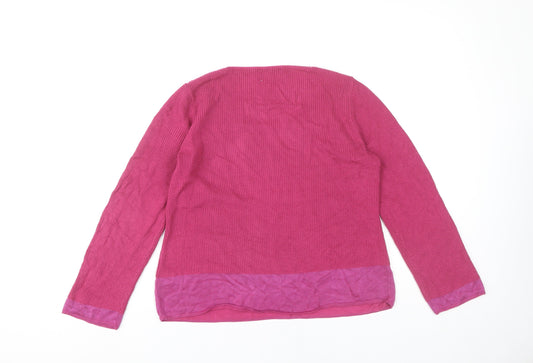 Womens UK Size 12 Marks and Spencer Pink Pullover Jumper