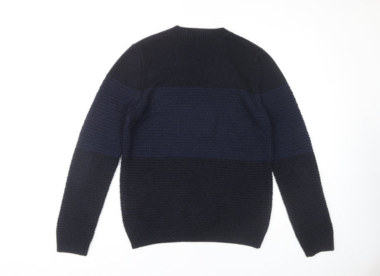 Topman Men's Blue Pullover Jumper, Size S, Crew Neck