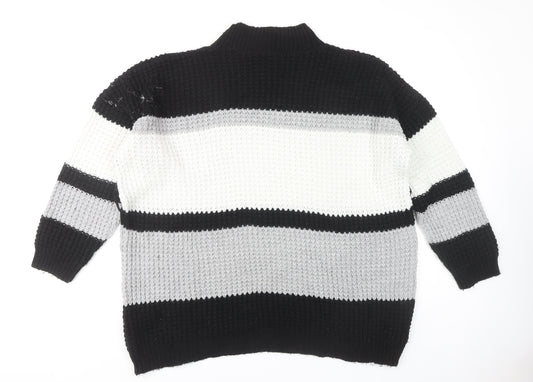 Womens UK Size M PRETTYLITTLETHING Black Pullover Jumper