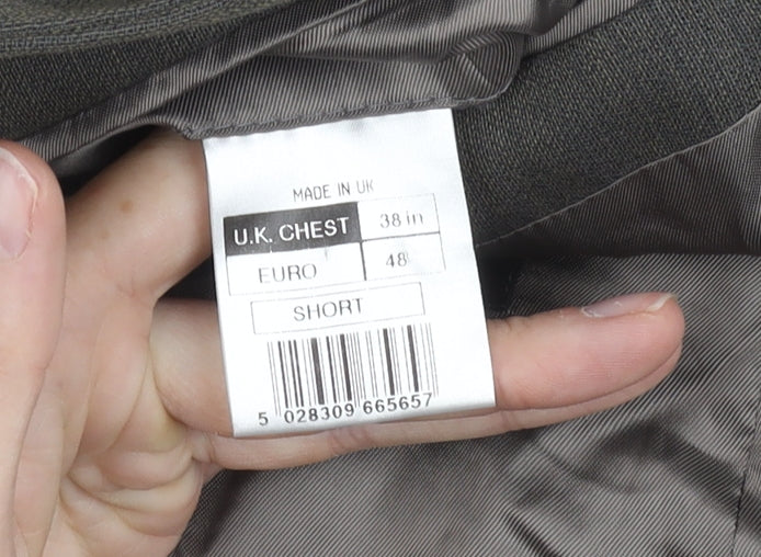 Mens UK Size 38 Jeff Banks Regular Brown Suit Jacket