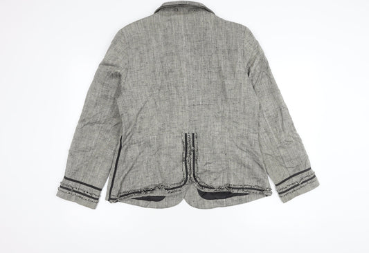 Marks and Spencer Women's Grey Suit Jacket Size 16