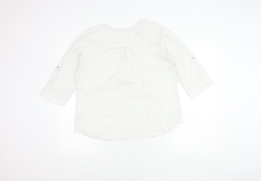 Womens UK Size 14 Faithful & True White Blouse