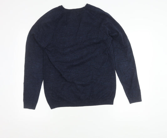 Next Men's Blue Crew Neck Pullover Jumper S