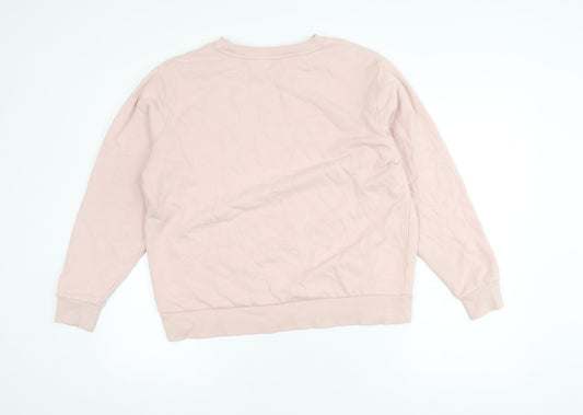 Womens UK Size M Marks and Spencer Pink Pullover Sweatshirt