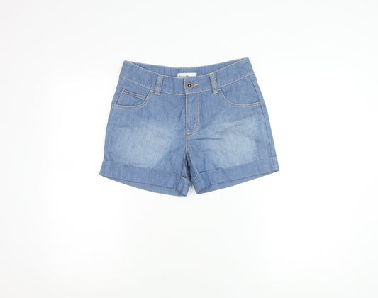 Additional front view of Animal Women's Blue, size 8, Cotton Shorts