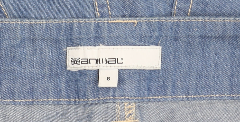 Animal Women's Blue Size 8 Cotton Shorts