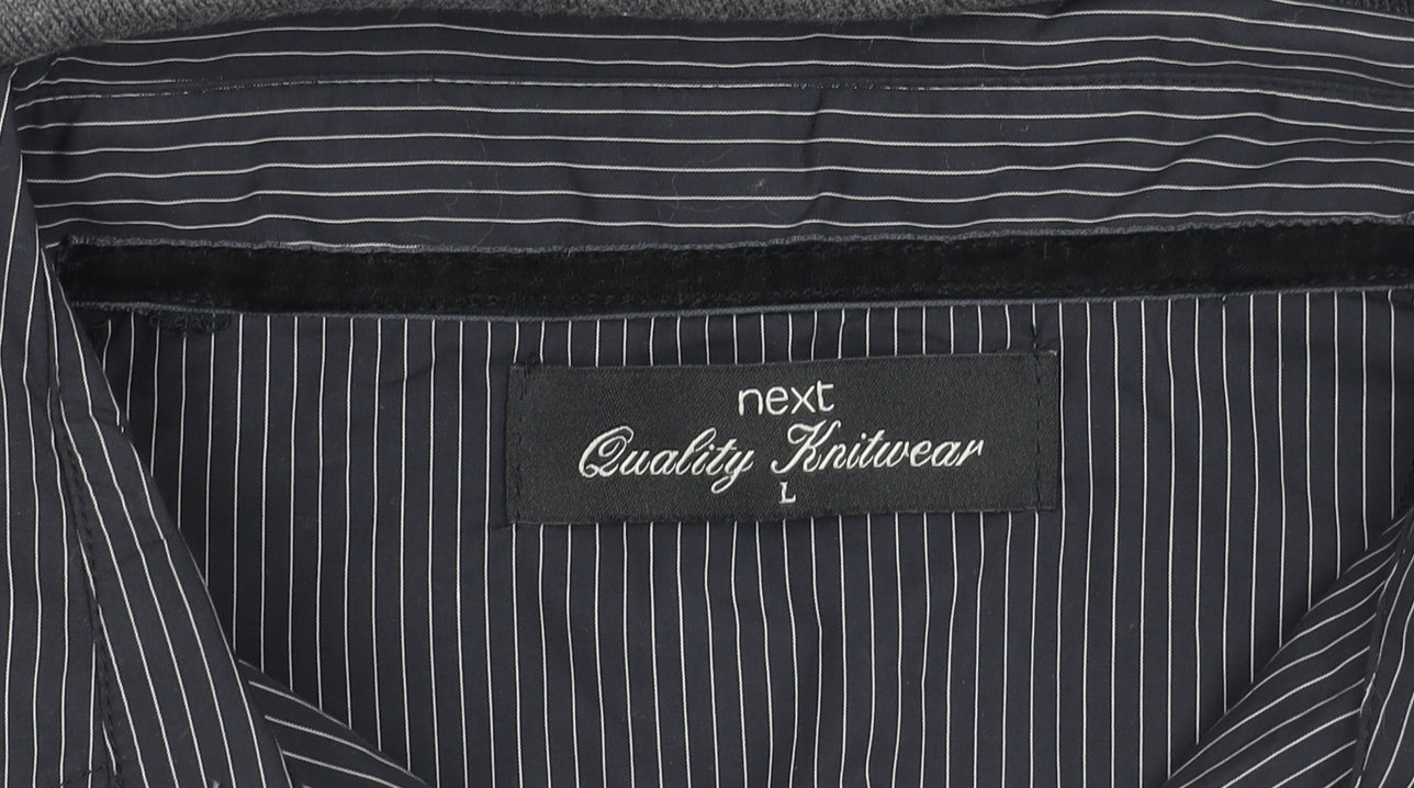 Next Men's Grey V-Neck Pullover Jumper L