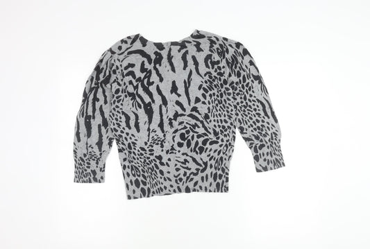 Womens UK Size 12 Dorothy Perkins Grey Cardigan Jumper