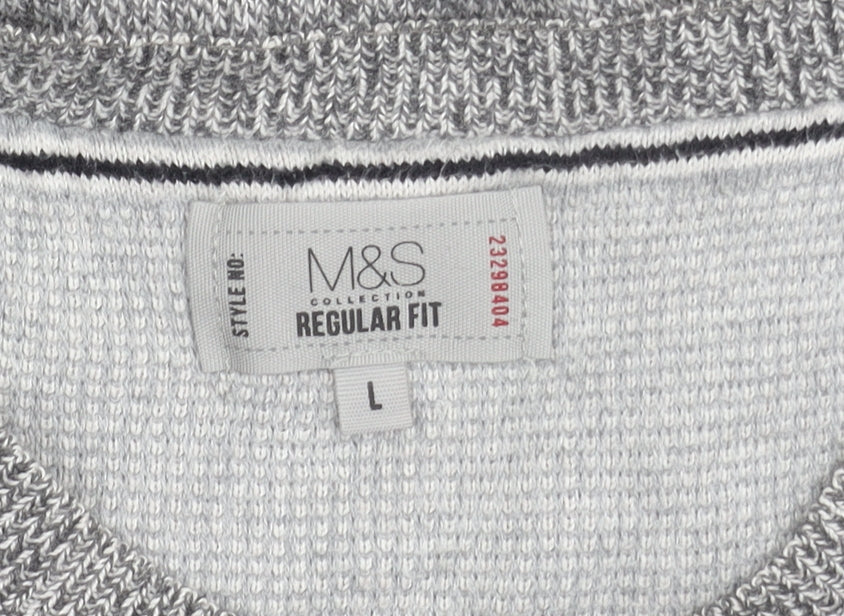 Marks and Spencer Men's Grey Pullover Jumper L