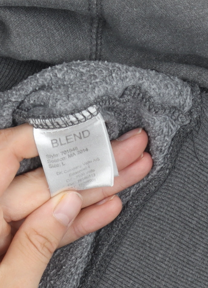Mens UK Size L Blend Grey Pullover Sweatshirt