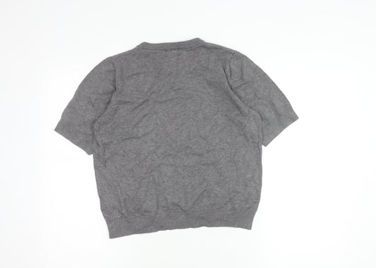 Womens UK Size 12 H&M Grey Jersey T-Shirt