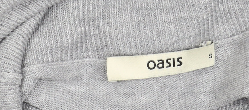 Womens UK Size S Oasis Grey Pullover Jumper