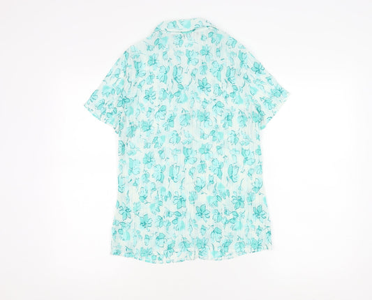 Womens UK Size 12 Bm collection Blue Basic Blouse