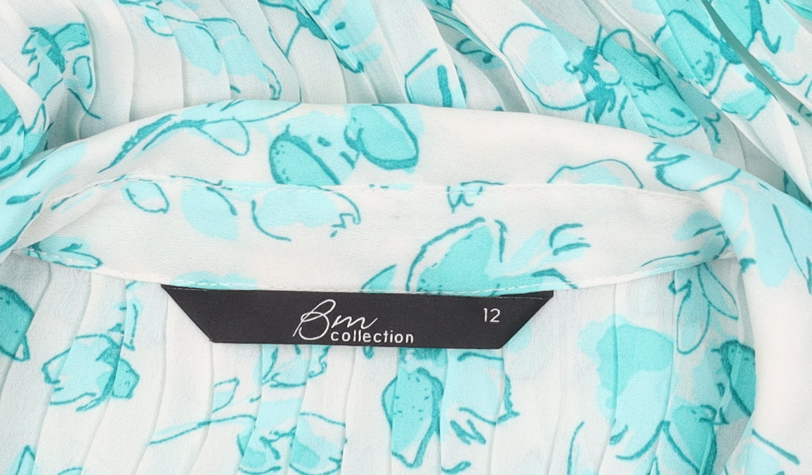 Womens UK Size 12 Bm collection Blue Basic Blouse