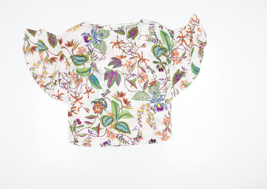 Womens UK Size 4 H&M Multicoloured Cropped