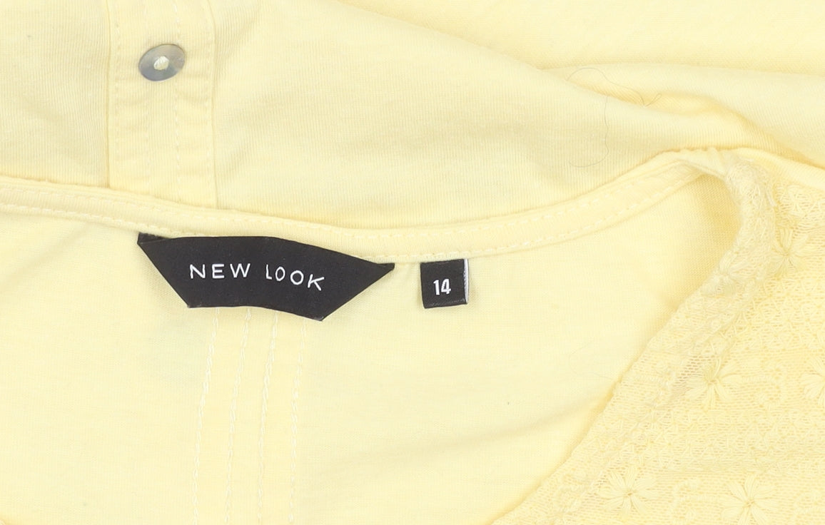 Womens UK Size 14 New Look Yellow Camisole Blouse