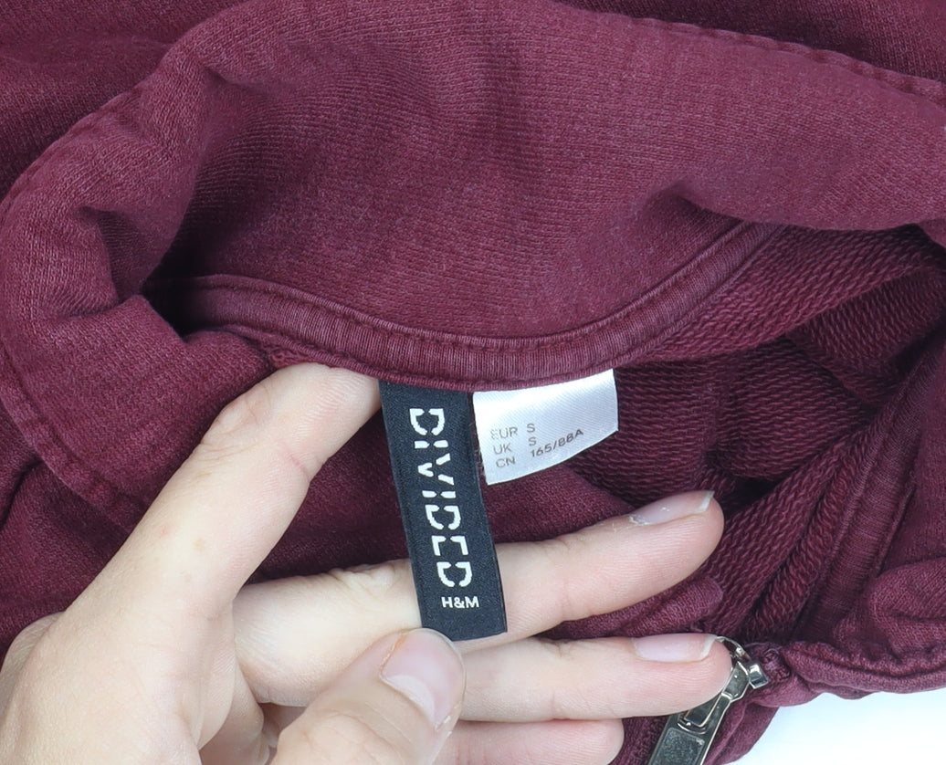 H&M Women's Red Collared Sweatshirt Size S