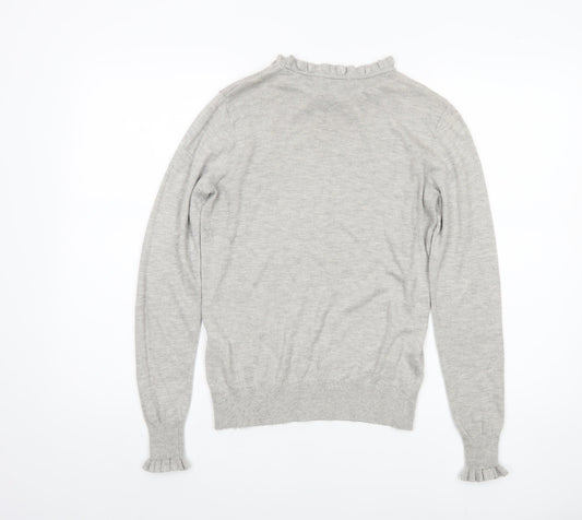 Womens UK Size 10 Warehouse Grey Pullover Jumper